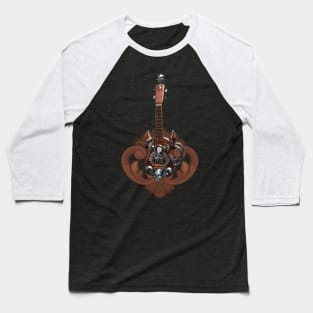 Awesome steampunk guitar with skulls Baseball T-Shirt